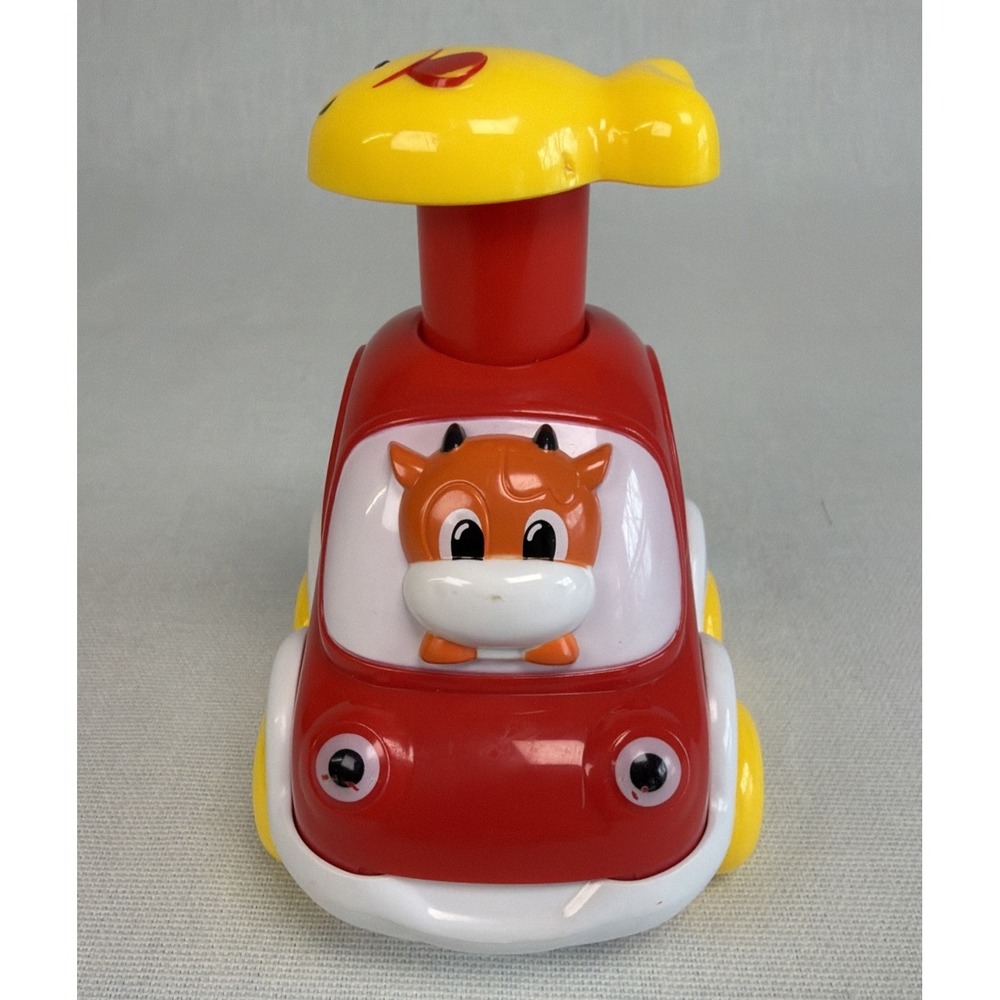 Silly‎ Racers from The Manhattan Toy Company Lot Of 2 Push & Go Cars Red Orange - Picture 8 of 13